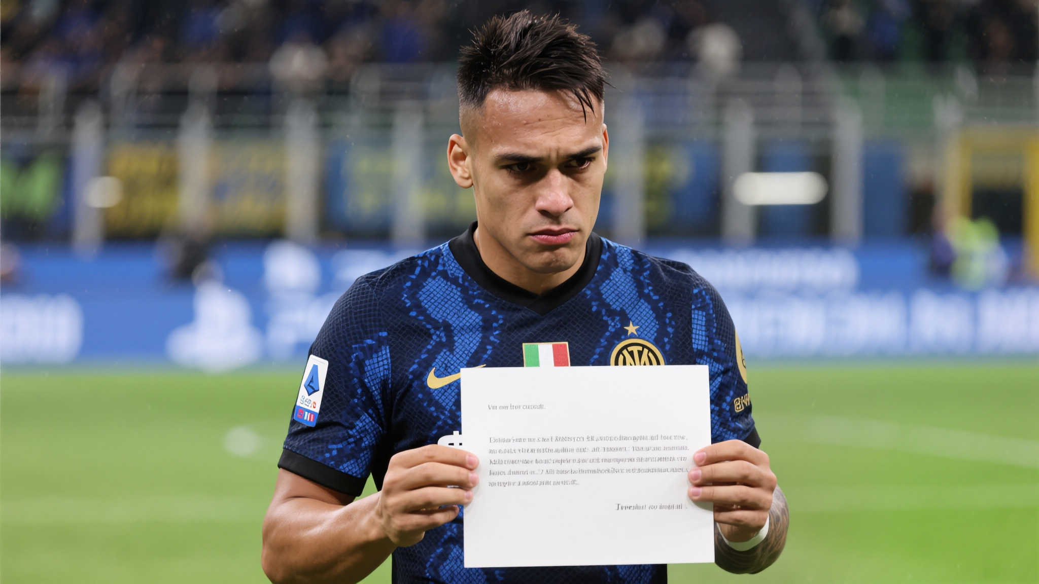 劳塔罗致信内拉祖里：歉意难掩，我未达所期